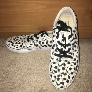 Soccer ball print vans